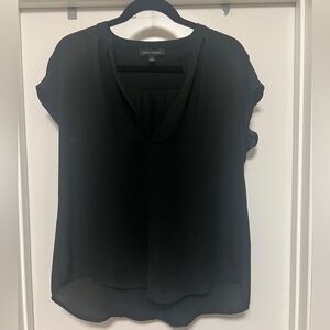 Banana Republic black short sleeve flowy  deep V - size small